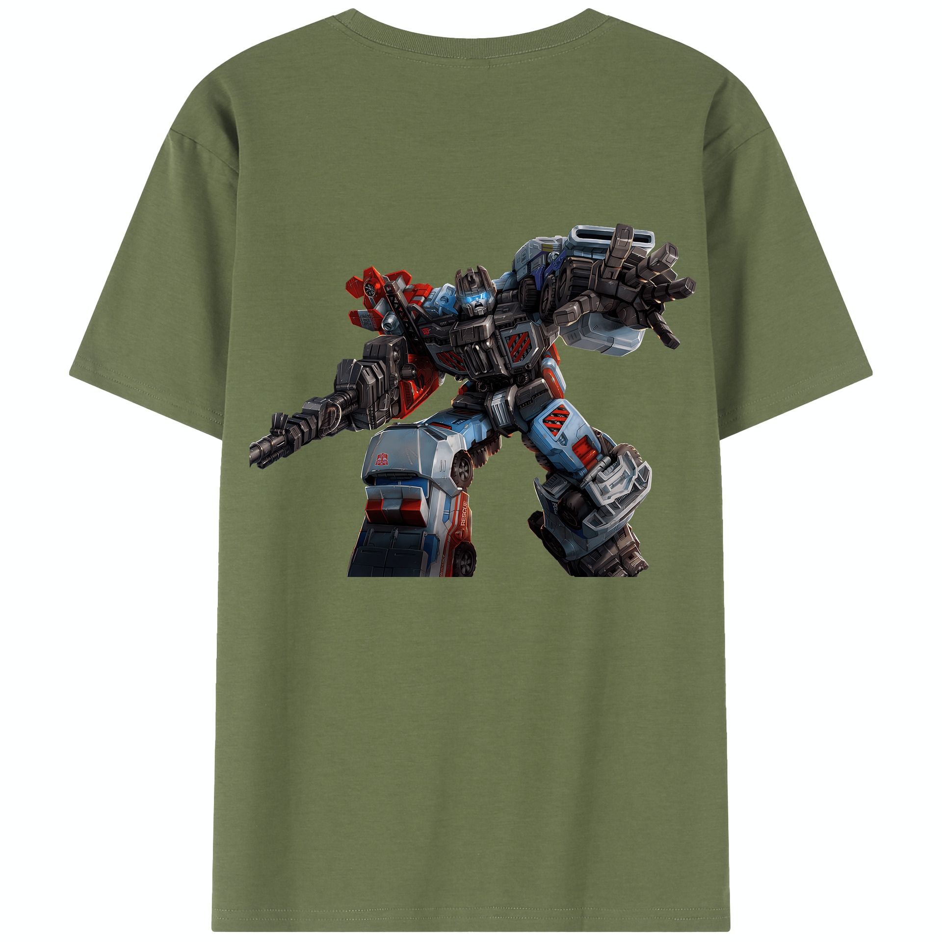 （画像用） Transformers トランスフォーマー 綿100％半袖Tシャツ（背面プリント）